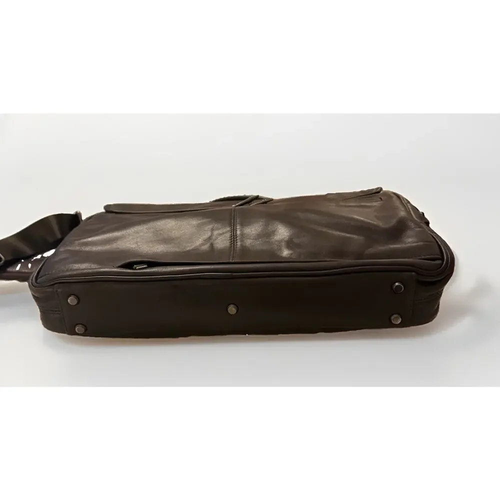 TUMI Slim Leather Briefcase Business Bag 96167BH Dark Brown 3823/1 Fast Shipping